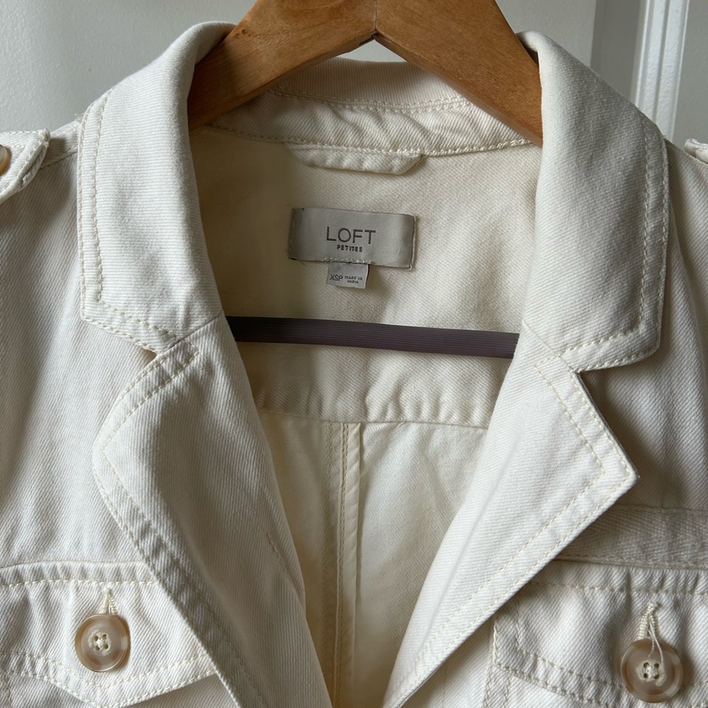 LOFT Cream Utility Jacket - Picture 6 of 10